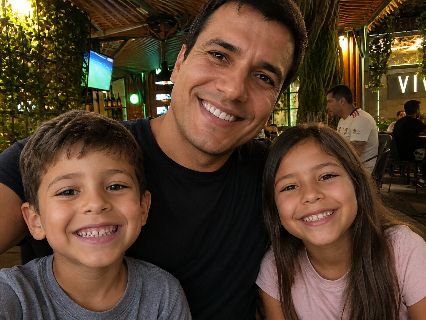 Carlos com a Ana e o Bento
